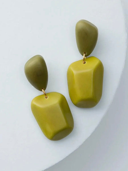 Abstract Shell Earrings in Silver
