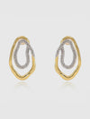 Harper Two Tone Pave Earrings