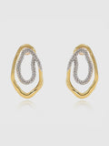 Harper Two Tone Pave Earrings