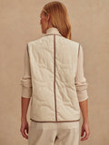 Lori Reversible Gilet in Ash Taupe & Birch