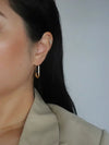 Safety Pin Pearl Earrings