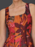 Fall Floral Fit & Flare Maxi Dress in Jardin Print