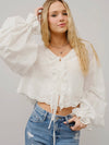 Ever Eyelet Blouse in Off White