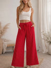 Spot The Dot Wide Leg Pants in Red