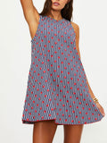 Caprina Mini Dress in Star Spangled Seas