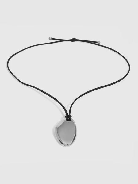 Echo Cord Necklace in Silver
