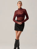 Kyra Top in Wine