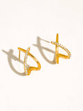Echo CZ Crossover Earrings