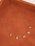 Paray Pearl Heart Charm Necklace