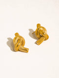 Morgane Ribbed Knot Studs