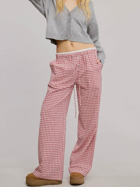 Picnic At My Place Boxer Lounge Pant in Cherry