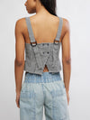 Sunfaded Top in Black & White Combo