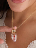 Light Bulb Shaker Slider Necklace