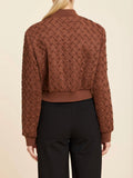 Woven Suede Jacket in Cocoa