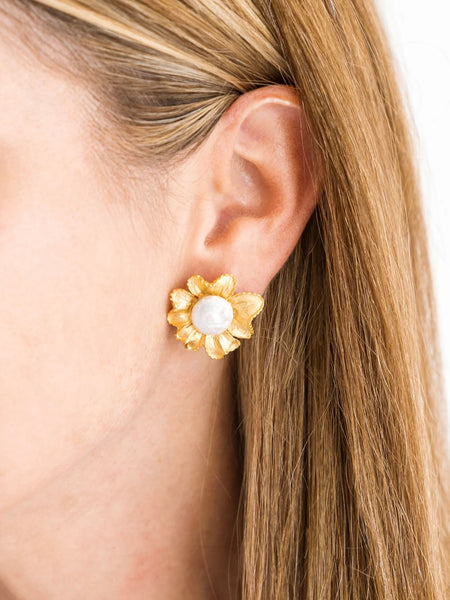 Marigold Pearl Studs