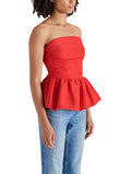 Amari Strapless Top in Red