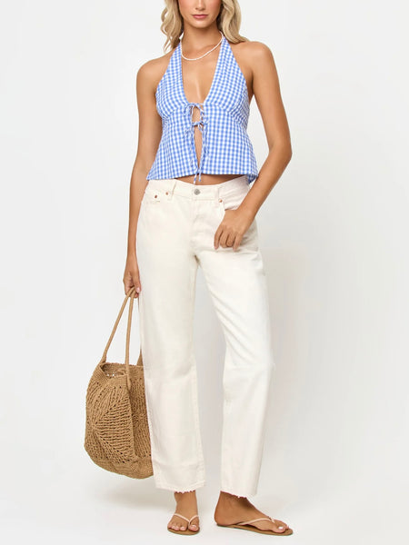 April Top in Morning Gingham