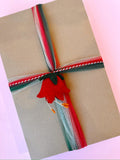 Felt Gift Topper in Red Amaryllis