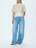 Camryn Twofer Top in Tannin Ecru Stripe