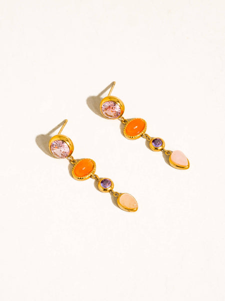 Évisa Drop Earrings in Pink