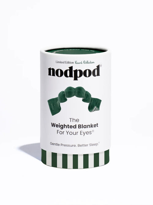 Weighted Sleep Mask in Green Cabana