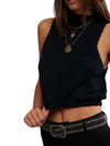 Warm Fluff Crop in Black