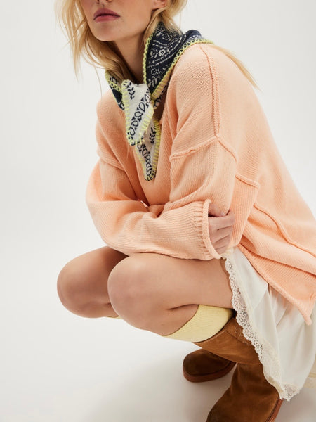 Carmen Knitted Triangle in Denim Jeans