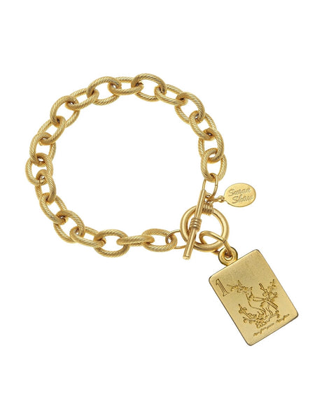 One Bam Bird Mahjong Tile Bracelet