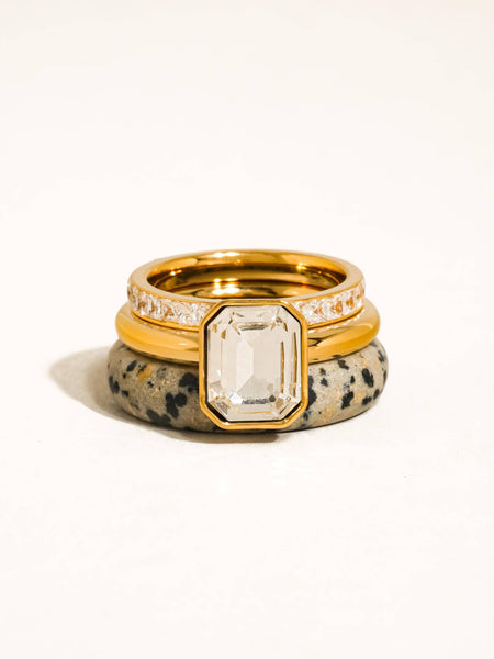 Dalmatian Stone Ring Set