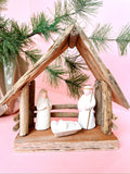 Classic Driftwood Nativity Scene