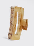 Recycled Plastic Jumbo Open Shape Claw Clip in Chocolate Marble