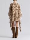 Waterfall Sleeve Georgette Mini in Autumn Zebra