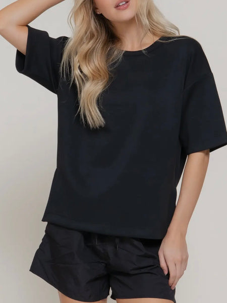 Pockets Please Tee in Dark Teal