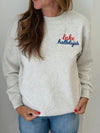 Lake Hallelujah Embroidered Sweatshirt in Sand