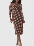 Bryony Dress in Chocolate Halo Dot