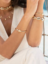 Golden Nautilus Shell Cuff Bracelet