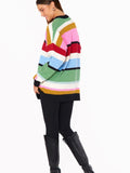 Ember Tunic Sweater in Multi Stripe Knit