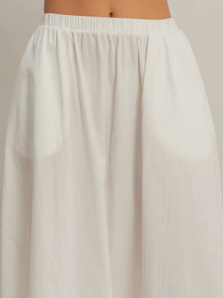 Sophia Midi Skirt in White