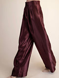 Pedal To The Metal(lic) Pant in Burgundy