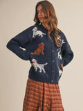 In the Doghouse Cardigan in Navy