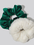Elf x Kitsch Scrunchies 2pc in White & Green