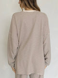 Levi Top in Almond Stripe