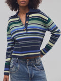 Trading Up Stripe Polo in Navy Combo