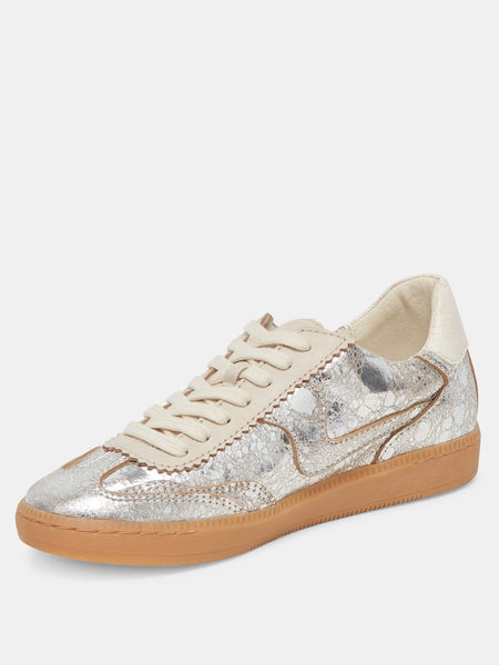 Notice Sneakers in Silver Distressed Leather