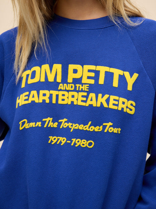 Tom Petty Damn The Torpedoes Vintage Sweatshirt in Blue Quartz