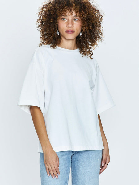 Milan Split Back Tee in Le Blanc