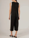 Adelaide Contrast Stripe Jumpsuit in Black