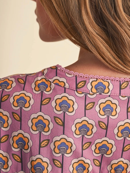 Such A Steph Blouse in Orchid Floral