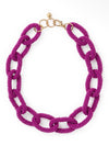 Jenna Link Beaded Necklace in Magenta