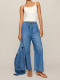 The Sidelines Denim Track Pant in Dreamstate
